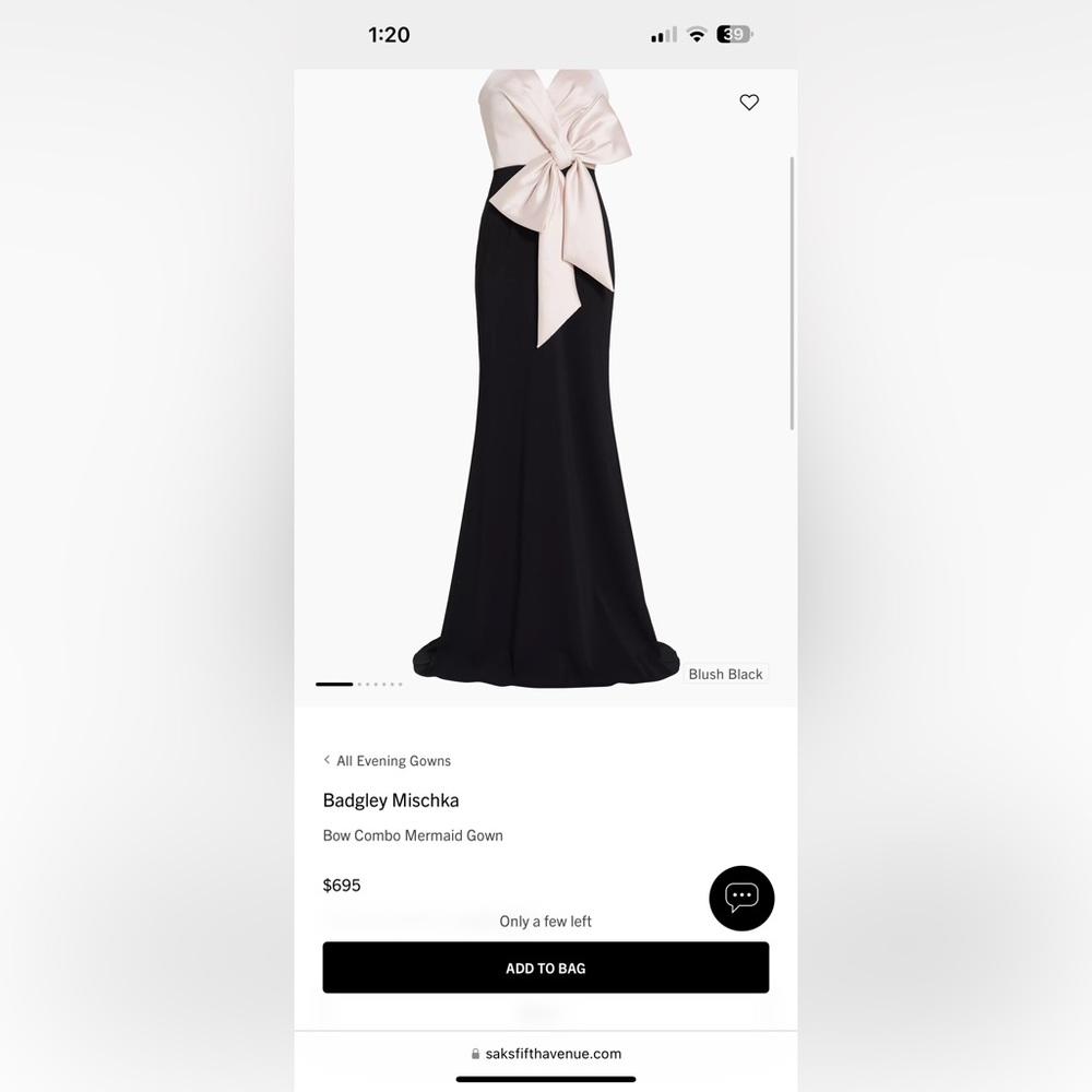 Badgley Mischka Women's Black Evening Gown